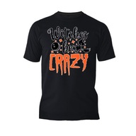 Halloween Occult Witches Be Crazy Meme Edgy Slogan Broom GF Men's T-Shirt