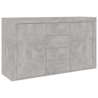 vidaXL Komoda, sivý betón, 120x36x69 cm, drevotrieska