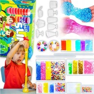 SLIME VEĽKÁ SADA NA VYRÁBANIE GLUTOV PRE DETI PLASTICKÁ MASA 120v1