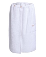 SAUNA PAREO KILT BIELY GOMBÍK 100% BAVLNA GR 500 UNIVERZÁLNY 75/150CM L/XL