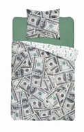 Pościel dolary pieniądze 160x200 cm, banknoty, bawełna 100%, dwustronna