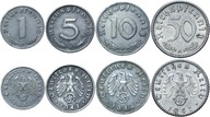 III Rzesza zestaw - 4 monety 1939-1945 - II WOJNA