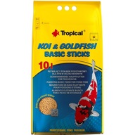 Tropical Koi & Goldfish Basic Sticks Podstawowy pokarm dla ryb karpi 10L