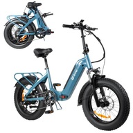 DYU FF500 E-bike 48V 500W 14AH 32km/h 80KM hliníkové koleso 20" modré sklopné