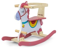 Milly Mally Lucky drewniany konik na biegunach 12m+ PINK