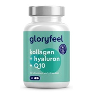 KOLAGEN RYBI + KOENZYM Q10 + KWAS HIALURONOWY skóra włosy 60 kaps gloryfeel