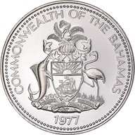 Moneta, Bahamy, Elizabeth II, 25 Cents, 1977, Fran