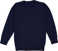 M&S Dziecięcy Chłopięcy Granatowy Sweter Sweterek Szpic Bawełna 104/110 cm