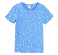 COOL CLUB Bluzka dziewczęca krótki rękaw t-shirt niebieska r. 152