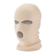 Dzianinowa maska pełnotwarzowa z 2 lub 3 otworami, zimowa ciepła maska dzianinowa khaki