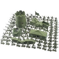100 ks miniatúr modelu figúr vojaka Zelená