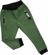 Spodnie DRESOWE chłopięce DRESY GAMET 128 zielone