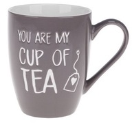 Kubek porcelanowy Morning Tea taupe YOU ARE MY CUP OF TEA 340ml