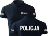 Uniformné bavlnené tričko polo potlač POLICAJT