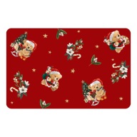 ASZTALI ALÁTÉT POLIÉSZTER KARÁCSONYI MOTÍVUM 28,5 X 44 CM PIROS