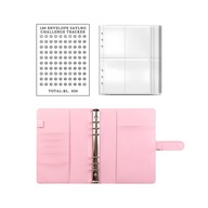 100 Envelope Challenge Binder Budget Notebook Ľahko ušetríte peniaze Pink
