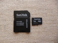 Karta pamięci SD microsd SanDisk 1GB + adapter SanDisk
