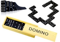 DOMINO drewniane GRA rodzinna LOGICZNA układanka