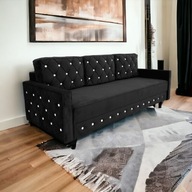 Kanapa Sofa Rozkładana chesterfield GLAMOUR Pikowana z funkcją spania