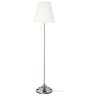 IKEA ARSTID Stojacia lampa poniklovaná biela