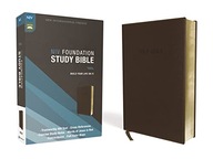 NIV, Foundation Study Bible, Leathersoft, Brown, Red Letter Zondervan