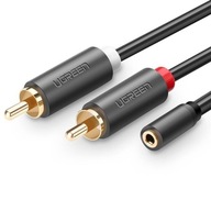 UGREEN AV102 Kabel 2x RCA (Cinch) jack 3.5 mm 1m (