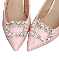 Klamry kryształowe na ślub - eleganckie ozdoby do butów