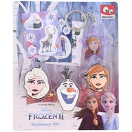 Sada Frozen II kľúčenka samolepky gumičky na pastelky