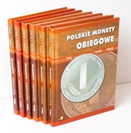 Zestaw albumów, Polskie monety obiegowe PRL, Tom 1-6, Zestaw 6 sztuk