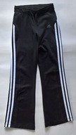 ADIDAS czarne z lampasami białymi 7-8 lat 128 cm