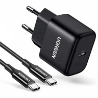 UGREEN ŁADOWARKA SIECIOWA USB C 25W PD Z KABLEM USB-C SZYBKIE ŁADOWANIE