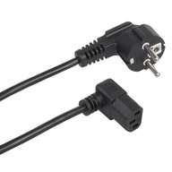 Kabel zasilający Maclean, kątowy, 3 pin, wtyk EU, 3m, MCTV-854
