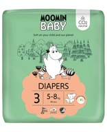 Muumi Moomin 3 Midi 5-8kg Eko Pieluszki, 48 szt.