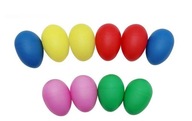 Zestaw 10 kolorowych jajko-grzechotek po dwie sztuki z każdego koloru