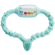 Hryzátko pre deti Curaprox Baby Teething Blister zelené s hrkálkou 0-24m