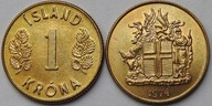 Island 1 króna koruna 1974 mincovňa
