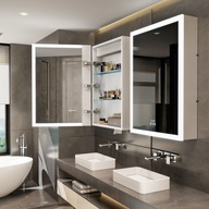 kúpeľňová skrinka so zrkadlom podsvietené obojstranné zrkadlo Inteligentné