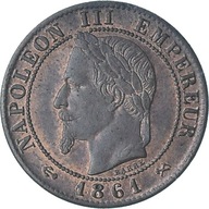 Francja, Napoleon III, 1 Centime, 1861, Bordeaux,
