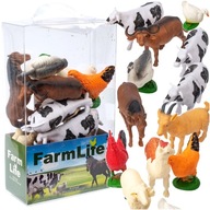 Zwierzęta domowe Gospodarskie Duży Zestaw Farma Figurki Pudełko