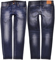 JACK AND JONES spodnie BLUE jeans TIM _ W33 L32