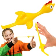 CSÚZLI UJJ REPÜLŐ CSIRKE FEGYVER TYÚK KATAPULT JÁTÉK STRESSZOLDÓ JÁTÉK