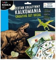 Kalkomania Zestaw kreatywny Dinozaury Kidea