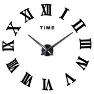 Zegar ścienny DIY L106 duży nowoczesny czarny, do kuchni pokoju kawiarni