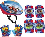 4 x Ochraniacze dla dzieci kask sport 52 - 56 cm rękawiczki rowerowe Blaze