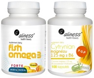 FISH Omega 3 Forte + Magnézium citrát 125 mg EPA DHA Podpora mozgu