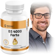 WITAMINA D3 4000 120 softgel Zdrowe KOŚCI Zęby ODPORNOŚĆ | INSPORT