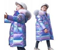 Parka bunda s kapucňou Dievčatá Teplé Zimné 120-170cm