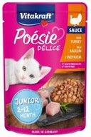 Vitakraft Poesie Deli Sauce Junior indyk w sosie saszetka 85g