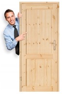 Dvere do izby borovicové uzlíkové drevo Juhas 80 L P Silné Hrubé s Kľučkou