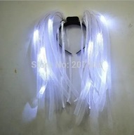 Świecąca opaska LED z włosami 50cm (kolory)